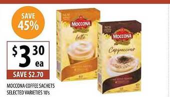 Supabarn Moccona coffee sachets offer