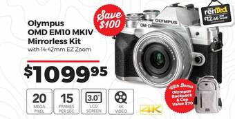 Teds Cameras Olympus omd em10 mkiv mirrorless kit offer