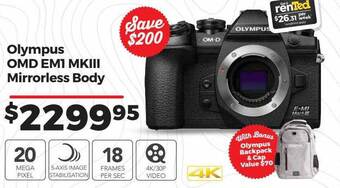 Teds Cameras Olympus omd em1 mkiii mirrorless body offer