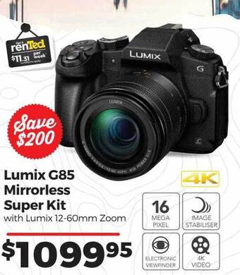 Teds Cameras Lumix g85 mirrorless super kit offer