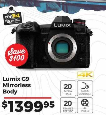 Teds Cameras Lumix g9 mirrorless body offer