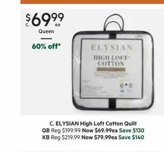 Harris Scarfe Elysian high loft cotton quilt offer
