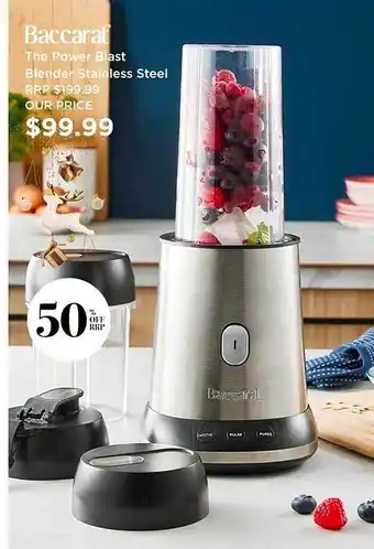 Baccarat the power blast blender stainless steel