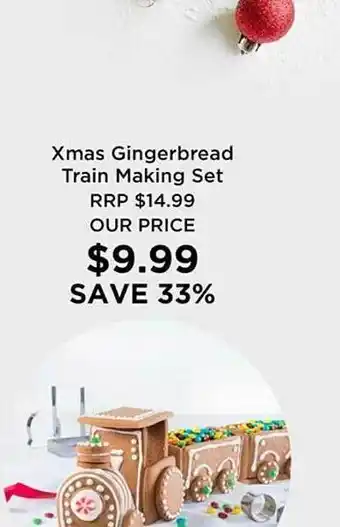 Robins Kitchen Xmas gingerbread train making set offer