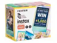 Officeworks Fujifilm Instax Mini Paper Packs - 50 Pack - Novelty offer