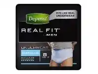 Depend Real Fit Mens Underwear Medium 8 Pack