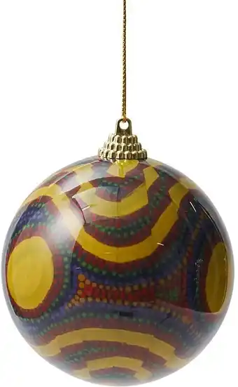 Warnayaka collection 80mm bauble ngapa jukurrpa - water dreaming (bronwyn)