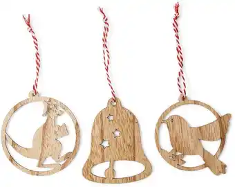 BIG W Garden traditions hanging christmas wooden tree ornament offer