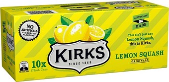 BIG W Kirks club lemon squash 10 pack 375ml offer