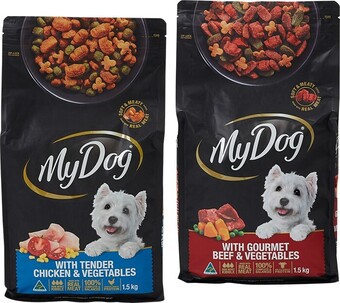 BIG W My dog dry dog food varieties 1.5kg offer