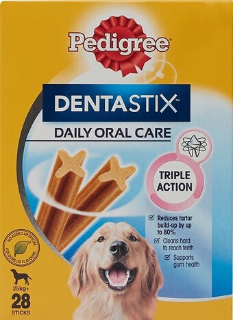 BIG W Pedigree dentastix (large breed) dog treats 28 pack offer