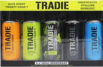 BIG W Tradie deodorant 5-pack offer
