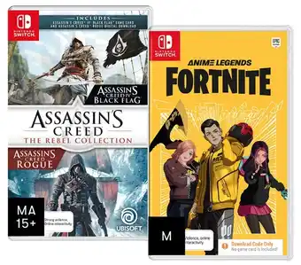 Nintendo switch assassin’s creed the rebel collection or fortnite anime legends