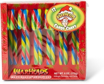BIG W Warheads super sour candy canes 170g offer