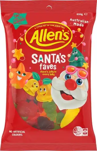 BIG W Allen’s santa’s faves 850g offer
