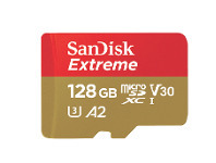 Officeworks SanDisk 128GB Extreme MicroSDXC Memory Card offer
