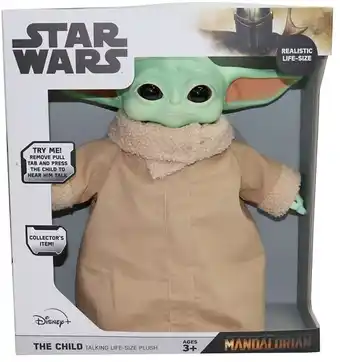 Kmart Star wars the child grogu talking life-size plush offer