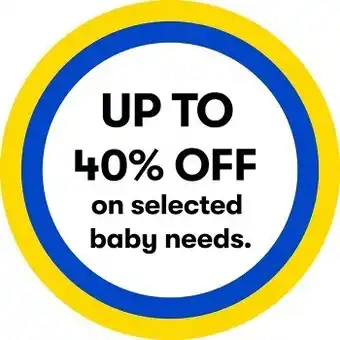 BIG W Up to 40% off on selected baby needs offer