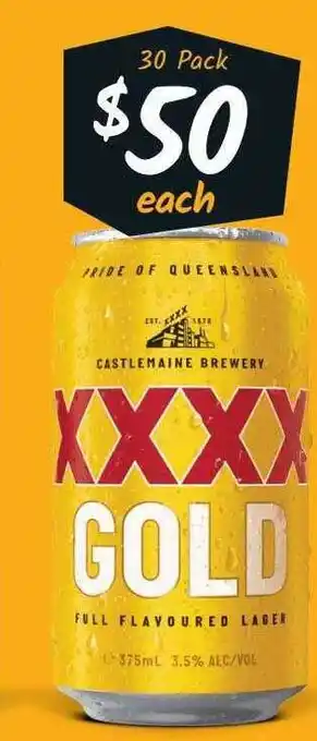 Cellarbrations Xxxx gold full flavoured lager offer