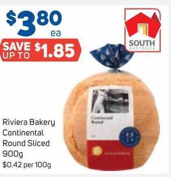 Foodland Riviera bakery continental round sliced offer