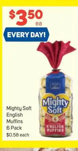 Foodland Mighty soft english muffins offer