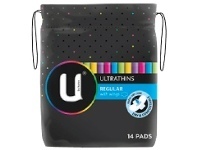 Terry White U by Kotex Pads Ultra Thin with Wings Regular 14 Pack offer