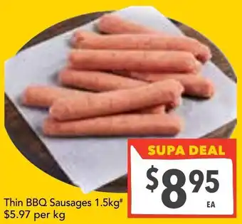 Thin BBQ Sausages 1.5kg
