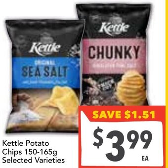 Ritchies Kettle Potato Chips 150-165g offer