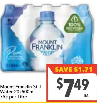 Ritchies Mount Franklin Still Water 20x500ml offer