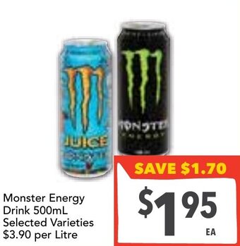 Ritchies Monster Energy Drink 500ml offer