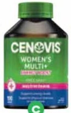 Woolworths Cenovis Women's Multi + Energy Boost Capsules Pk 100 offer