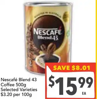 Ritchies Nescafé Blend 43 Coffee 500g offer