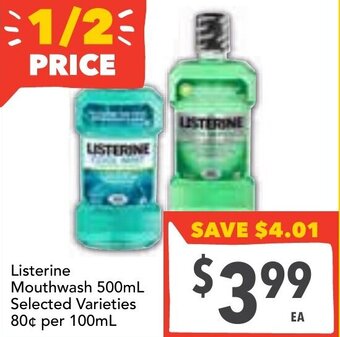 Ritchies Listerine Mouthwash 500ml offer