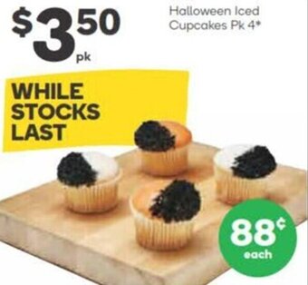Woolworths Halloween Iced Cupcakes Pk 4 offer