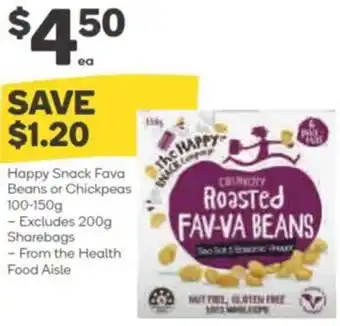 Happy Snack Fava Beans Or Chickpeas 100-150g - Excludes 200g Sharebags - From The Health Food Aisle