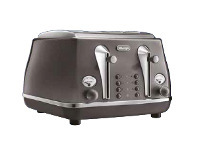 The Good Guys Delonghi Icona Metallics 4 Slice Toaster - Grey offer