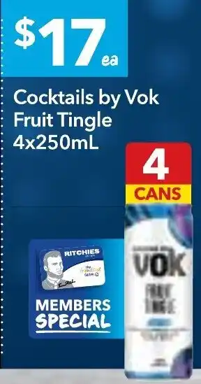 Cocktails by Vok Fruit Tingle 4x250ml