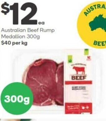 Woolworths Australian Beef Rump Medallion 300g offer