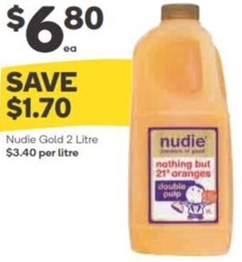 Woolworths Nudie Gold 2 Litre offer