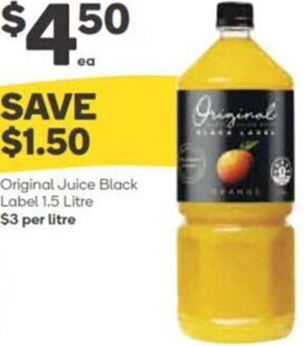 Woolworths Original Juice Black Label 1.5 Litre offer