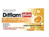 Direct Chemist Outlet Difflam Plus Cough H/L & Ginger Lozenges 24 offer