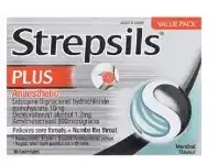 Strepsils Plus Anaesthetic Menthol 36 Lozenges