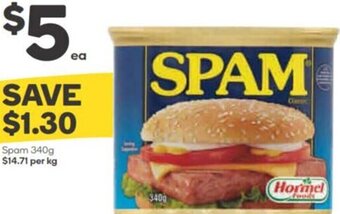 Woolworths Spam 340g offer