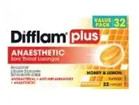 Direct Chemist Outlet Difflam Plus Anaesthetic Honey/ Lem Lozenges 32 offer