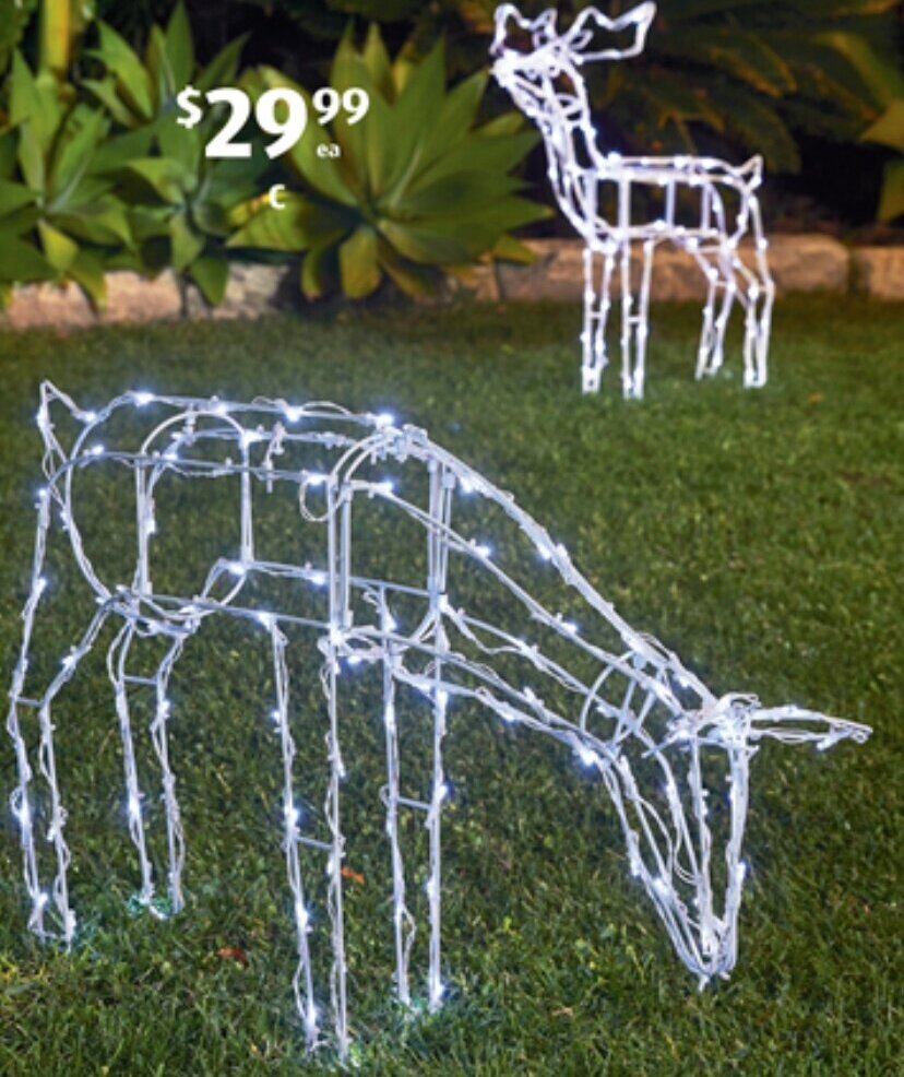 LED Solar Reindeer Light offer at ALDI