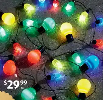 ALDI 300 Led Low Voltage Retro Fairy Lights, 100 LED Low Voltage Pinecone Lights or 40 LED Low Voltage Festoon Lights offer
