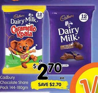 Spar Cadbury chocolate share pack offer