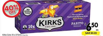 Spar Kirks cans 10x375ml offer