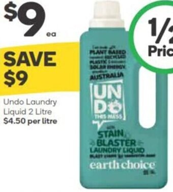 Woolworths Undo Laundry Liquid 2 Litre offer
