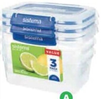 Woolworths Sistema Klip it Plus Rectangle 1 Litre Pk 3 offer